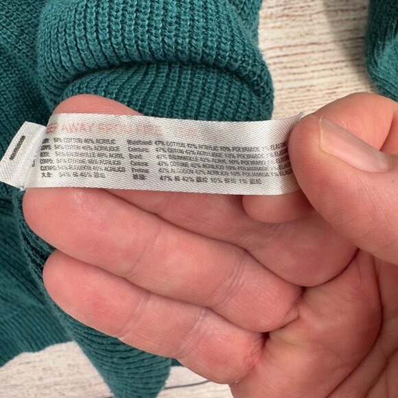 Free People FP Beach Crew Neck Sweater Women's Size‎ XS Green - Picture 7 of 9